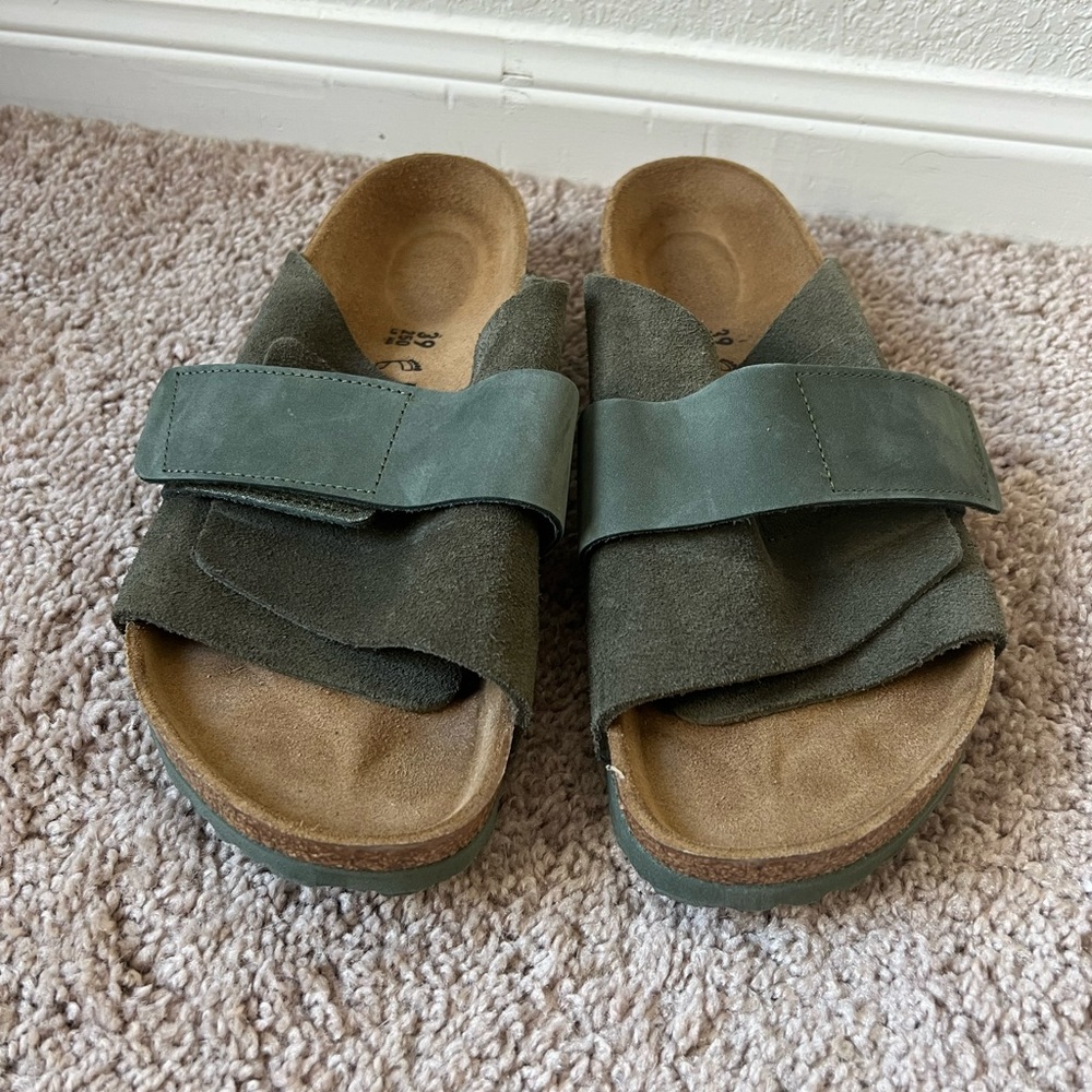 Birkenstock Green Suede Sandals